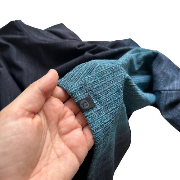 lululemon 8 Lab Varsa Blue Jacquard Stripe Crop Athletic Hoodie W3DDWS - Picture 5 of 9